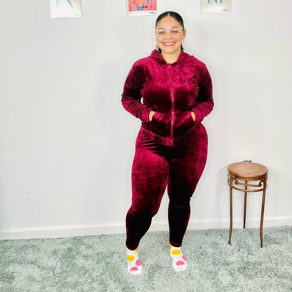 BFF Velour Jogger Set: Mauve - Picture 8 of 12